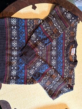 Vintage Classic Fair Isle Crewneck Sweater - Multicolor